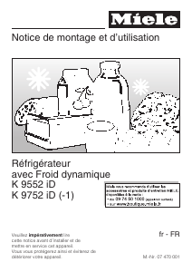 Mode d’emploi Miele K 9752 iD Réfrigérateur