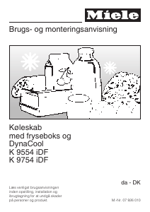 Brugsanvisning Miele K 9754 iDF Køleskab