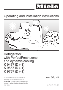 Manual Miele K 9757 iD-1 Refrigerator
