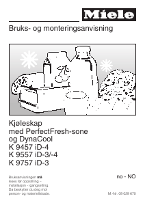 Bruksanvisning Miele K 9757 iD-3 Kjøleskap