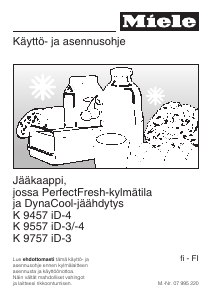 Käyttöohje Miele K 9757 iD-3 Jääkaappi