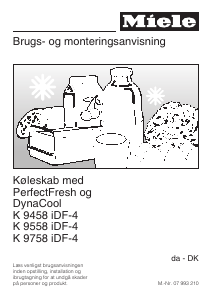 Brugsanvisning Miele K 9758 iDF Køleskab