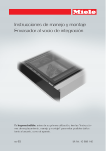 Manual de uso Miele EVS 6214 Sellador de vacío