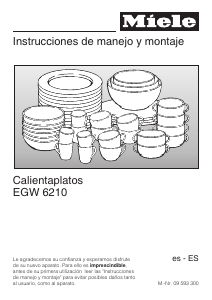 Manual de uso Miele EGW 6210 Cajón calentador