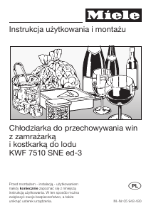 Instrukcja Miele KWF 7510 SNE ed-3 Chłodziarka do wina