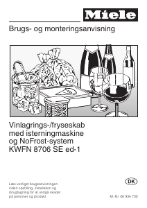 Brugsanvisning Miele KWFN 8706 SE ed Vinkøleskab