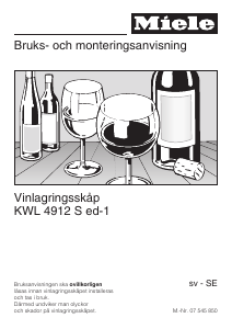 Bruksanvisning Miele KWL 4912 S ed-1 Vinkyl