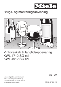 Brugsanvisning Miele KWL 4912 SG ed Vinkøleskab