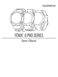 Manual Garmin Fenix 6 Pro Smart Watch