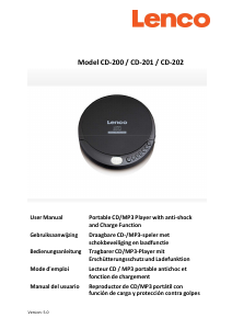Mode d’emploi Lenco CD-201SI Lecteur CD portable