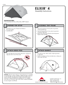 Handleiding MSR Elixir 4 Tent