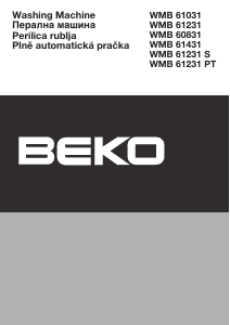 Návod BEKO WMB 60831 Práčka