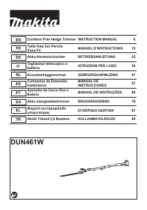 Manual Makita DUN461WSF Hedgecutter