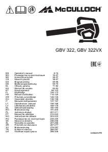 Mode d’emploi McCulloch GBV322 Souffleur