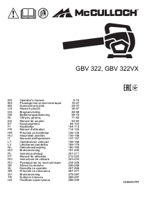 Manual McCulloch GBV322VX Soprador de folhas