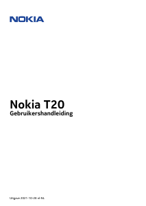 Handleiding Nokia T20 Mobiele telefoon