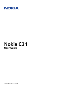 Handleiding Nokia C31 Mobiele telefoon