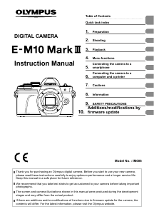 Handleiding Olympus E-M10 Mark III Digitale camera