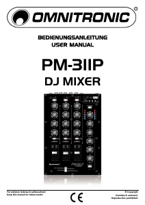 Manual Omnitronic PM-311P Mixing Console