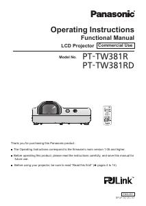 Handleiding Panasonic PT-TW381R Beamer