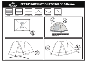 Bruksanvisning Obelink Milos 3 Deluxe Telt