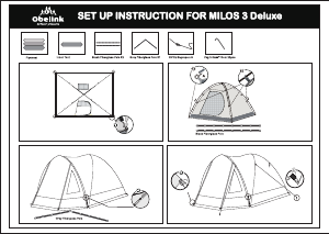 Руководство Obelink Milos 3 Deluxe Палатка