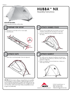 Manual MSR Hubba NX Solo Tent