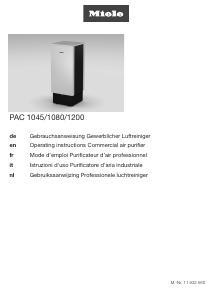 Manual Miele PAC 1045 Air Purifier