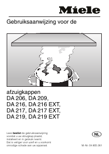 Handleiding Miele DA 219 EXT Afzuigkap