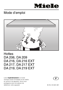 Mode d’emploi Miele DA 219 EXT Hotte aspirante
