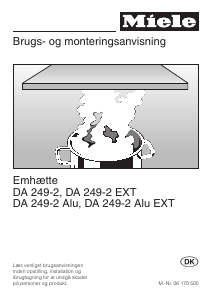 Brugsanvisning Miele DA 249-2 EXT Emhætte
