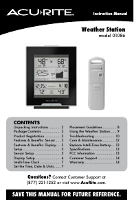 Manual AcuRite 01086 Weather Station