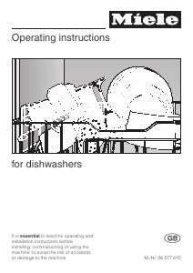 Manual Miele G 894 SCi Dishwasher