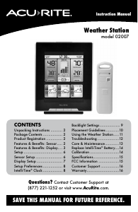 Manual AcuRite 02007 Weather Station