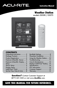 Manual AcuRite 02008 Weather Station