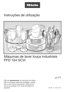 Manual Miele PFD 104 SCVi Máquina de lavar louça