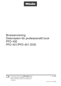 Bruksanvisning Miele PFD 400 Diskmaskin