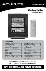 Manual AcuRite 02048HD Weather Station