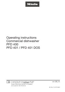 Manual Miele PFD 400 U Dishwasher