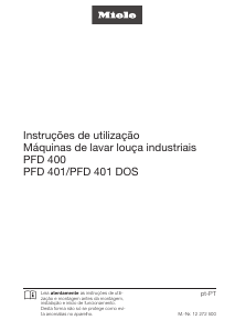 Manual Miele PFD 401 DOS Máquina de lavar louça