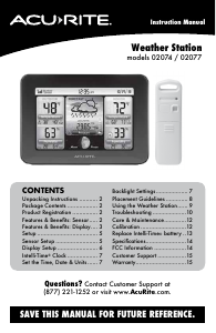 Manual AcuRite 02074 Weather Station