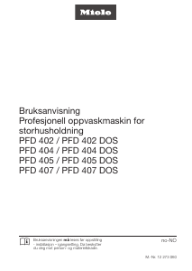 Bruksanvisning Miele PFD 402 DOS Oppvaskmaskin