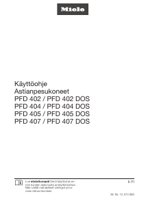 Käyttöohje Miele PFD 402 DOS Astianpesukone
