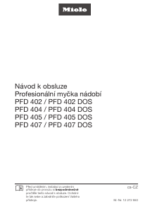 Manuál Miele PFD 404 DOS Myčka na nádobí