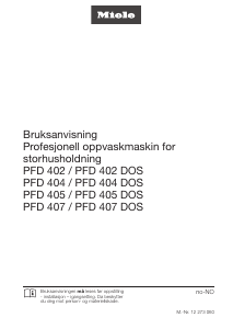 Bruksanvisning Miele PFD 404 Oppvaskmaskin