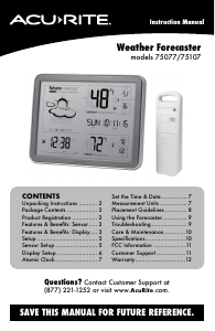 Manual AcuRite 75107 Weather Station
