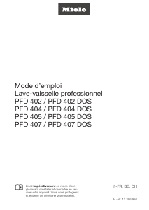Mode d’emploi Miele PFD 407 Lave-vaisselle