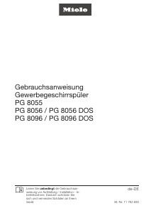 Bedienungsanleitung Miele PG 8056 Geschirrspüler