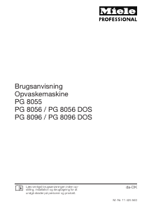 Brugsanvisning Miele PG 8056 Opvaskemaskine