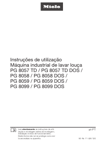 Manual Miele PG 8057 TD Máquina de lavar louça
